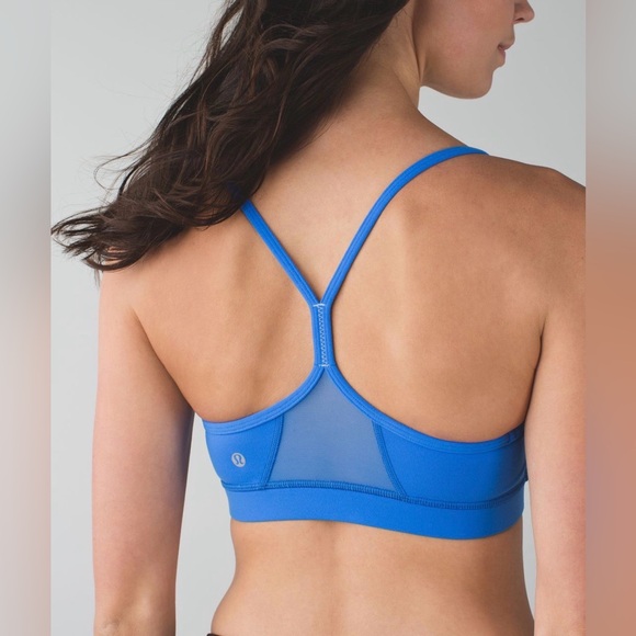 Lululemon Athletica Flow Y Bra IV Beaming Blue Sz XXS Light Support Sports Bra - Picture 2 of 9